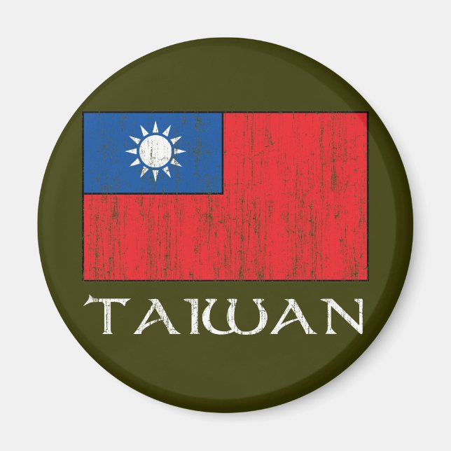 Aimant Drapeau Taïwan (Devant)
