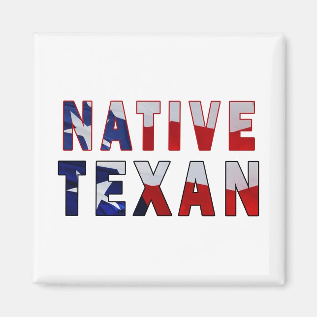 Aimant Drapeau texan natif (Devant)
