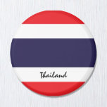 Aimant Drapeau thaïlandais & Thaïlande - Amateurs de voya<br><div class="desc">Aimants frigo : Thaïlande et Asie du Sud - J'aime mon pays et drapeau thaïlandais patriotes de voyage</div>