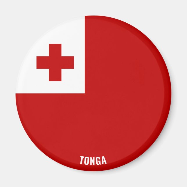 Aimant Drapeau Tonga charmant patriotique (Devant)