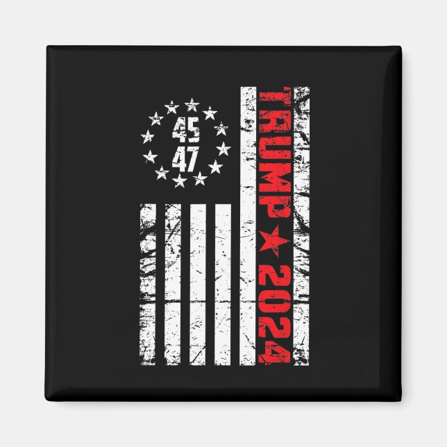 Aimant Drapeau Trump 2024 - 45 47 Trump Betsy Ross Drapea (Devant)