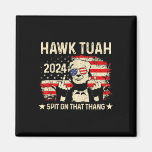 Aimant Drapeau Trump 2024 Drôle Drôle Drôle Hawk Tush Mid
