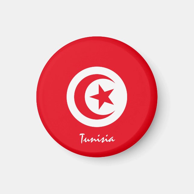 Aimant Drapeau tunisien et Afrique - fans de voyages et d (Devant)