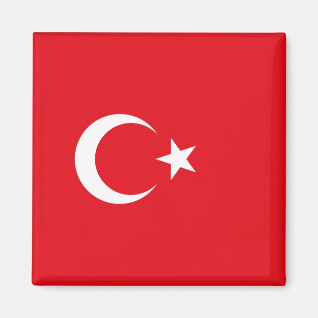 Aimant Drapeau turc (Turquie) (Devant)