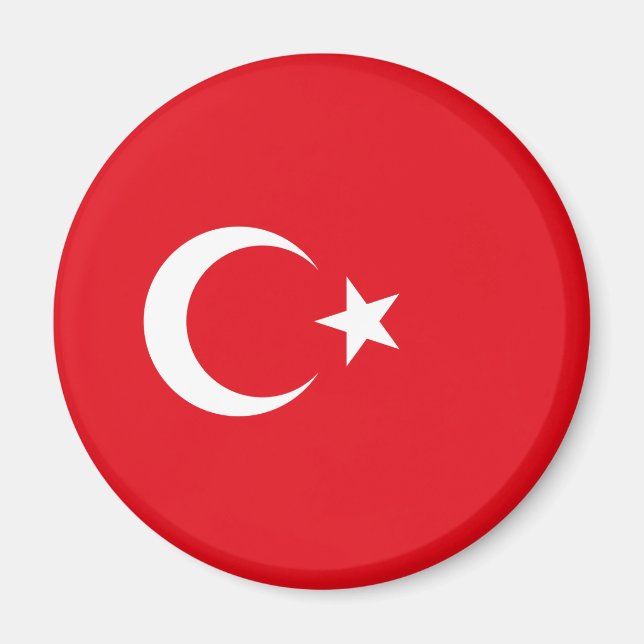 Aimant Drapeau turc (Turquie) (Devant)