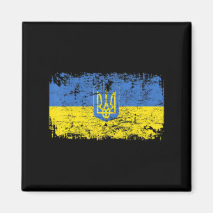 Aimant Drapeau UKRAINE Hommes Vintages Femmes Enfants UKR