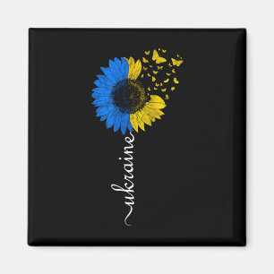 Aimant Drapeau Ukraine Tournesol Drapeau Vintage Ukrainie