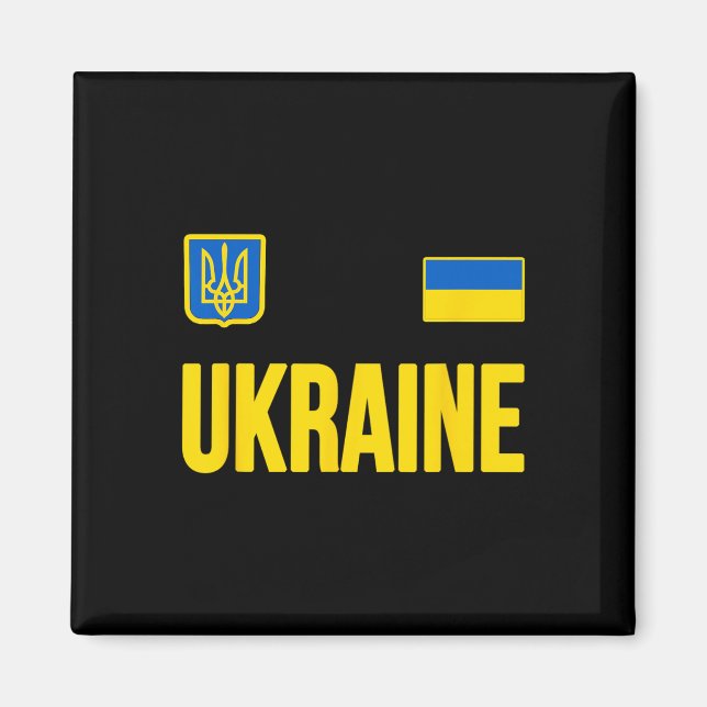 Aimant Drapeau ukrainien d'Ukraine 2  (Devant)