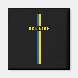 Aimant Drapeau ukrainien vertical avec le texte « ukraine