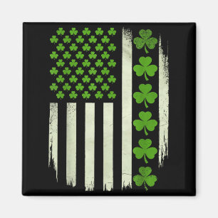 Aimant Drapeau Usa Américain National Irlandais Trèfles S