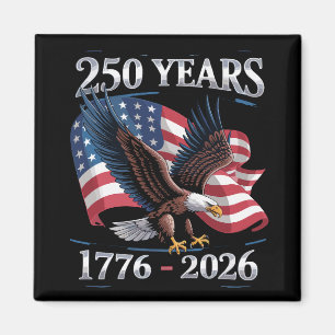 Aimant Drapeau USA de l'aigle du 4 juillet 250 ans 1776 2