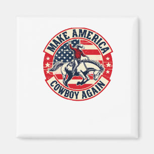 Aimant Drapeau Usa De Rodéo Occidental Vintage Rend L'Amé