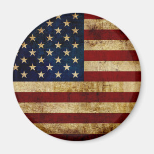 Aimant Drapeau USA / Grunged
