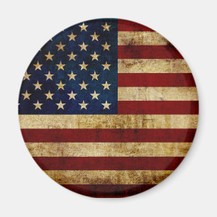 Aimant Drapeau USA / Grunged