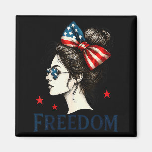 Aimant Drapeau Usa Nœud Papillon Faux Chignon Filles Dom