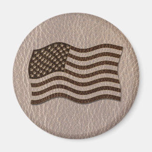 Aimant Drapeau USA Soft en cuir