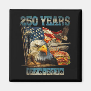 Aimant Drapeau Usa Vintage Eagle 250 Ans 1776-2026 250e A