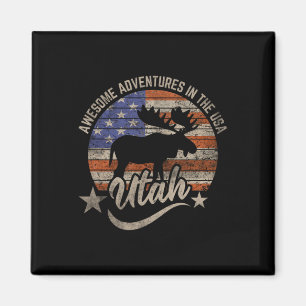 Aimant Drapeau Utah Usa Salt Lake City Randonnée Camping