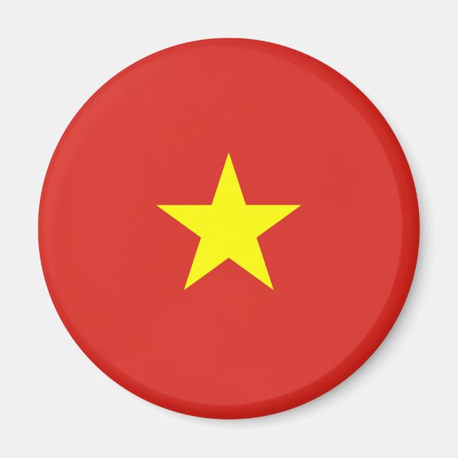 Aimant Drapeau vietnamien (Vietnam) (Devant)