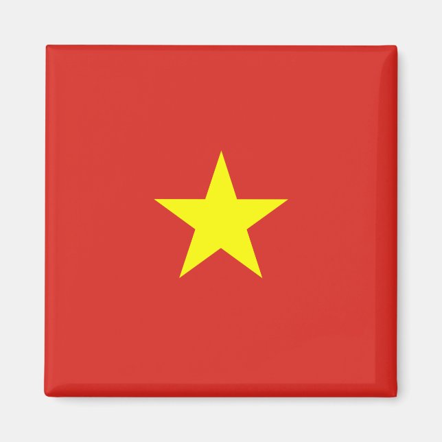Aimant Drapeau vietnamien (Vietnam) (Devant)