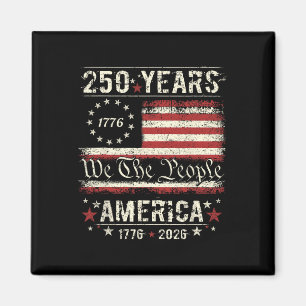 Aimant Drapeau Vintage 250 Ans Américain 1776 2026 250e É