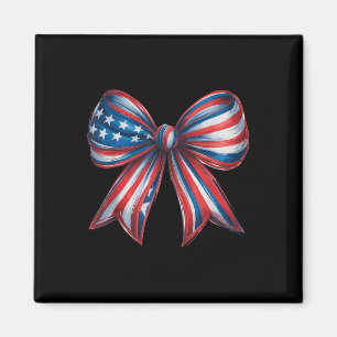 Aimant Drapeau vintage américain Bow 4 juillet Gi patriot