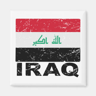 Aimant Drapeau Vintage de l'Irak