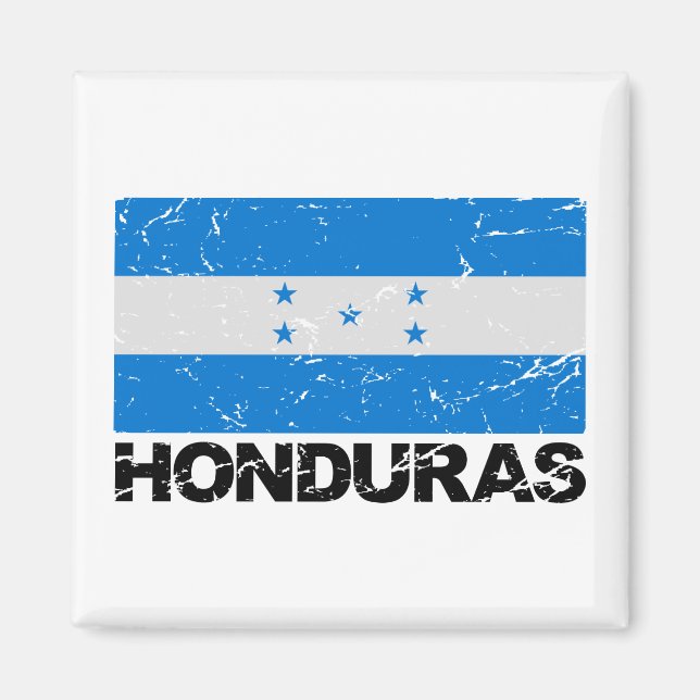 Aimant Drapeau Vintage du Honduras (Devant)