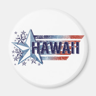 Aimant Drapeau vintage USA avec étoile - Hawaii