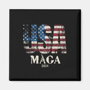 Aimant Drapeau vintage Usa Ultra Mega Gun Usa 4 juillet T