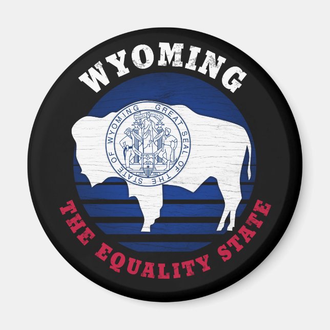 AIMANT DRAPEAU WYOMOMING EQUALITY STATE (Devant)