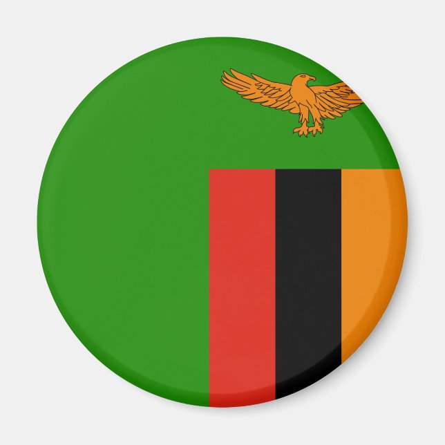 Aimant Drapeau Zambie (Devant)