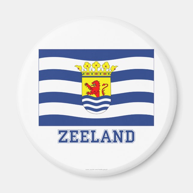 Aimant Drapeau Zeeland avec nom (Devant)