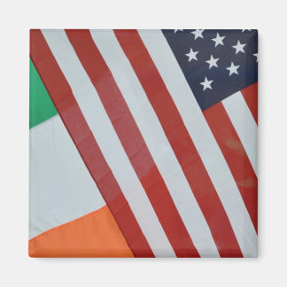 Aimant Drapeaux américains et irlandais