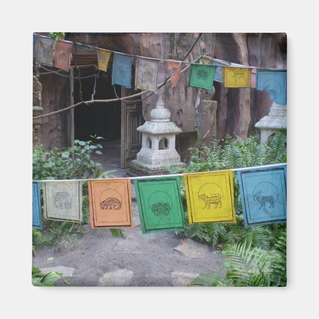 AIMANT DRAPEAUX DE PRIÈRE DE PAIX AU TEMPLE (Devant)