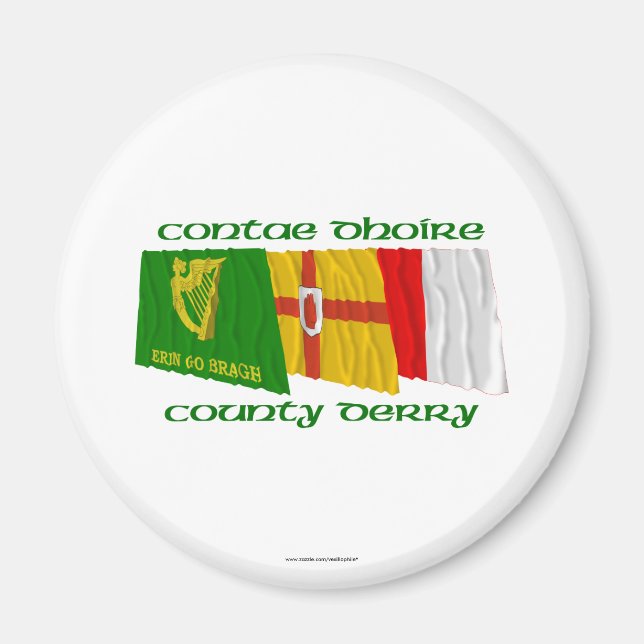 Aimant Drapeaux du comté de Derry (Devant)
