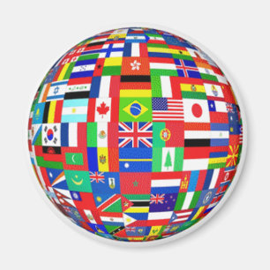 Aimant Drapeaux du monde