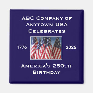 Aimant Drapeaux patriotiques des États-Unis pour le 250e 