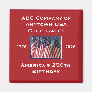 Aimant Drapeaux patriotiques des États-Unis pour le 250e