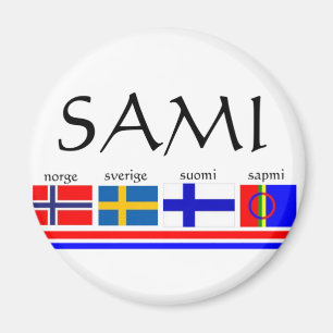 Aimant Drapeaux samis et scandinaves