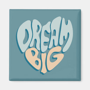 Aimant Dream Big : Coeur bleu du succès