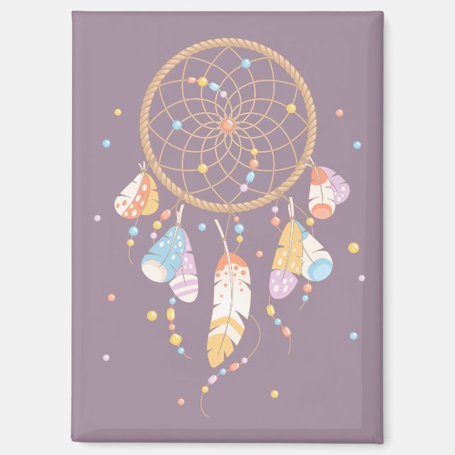 Aimant Dreamcatcher Tribal Boho Sur Purple V2 (Recto)