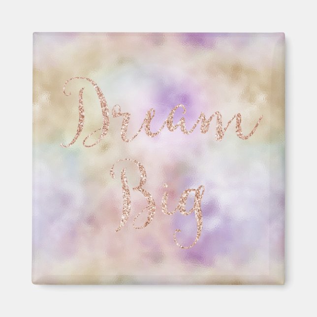 Aimant Dreamy Gold Purple Ombre Parties scintillant rose  (Devant)