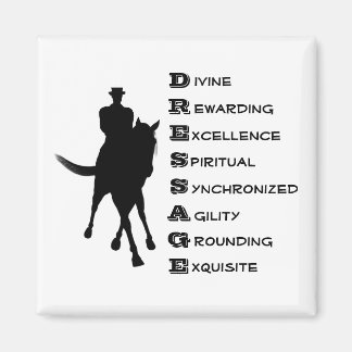 Aimant Dressage Est Cheval Et Rider Silhouette