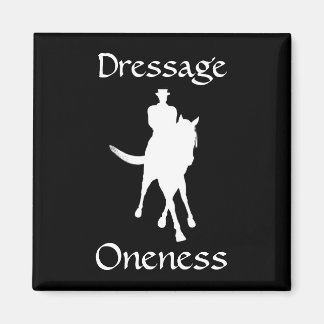 Aimant Dressage Est Un Cheval Foncé