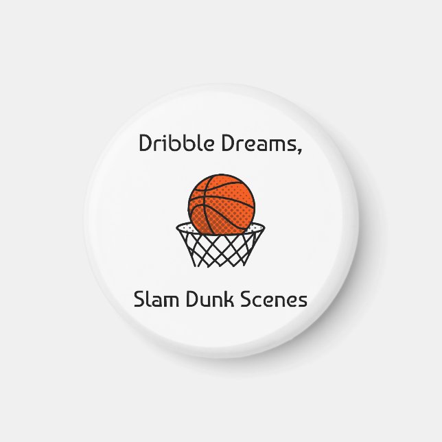 Aimant Dribble Dreams, scènes de dunk Basketball (Devant)