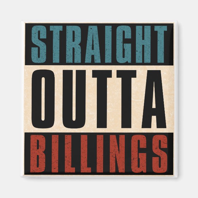 Aimant Droit devant Billings Montana MT (Devant)