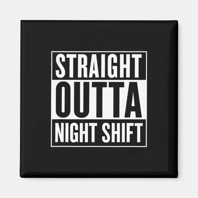 Aimant Droite En Nuit Shift Funny Nurse Emt Cadeau (Devant)