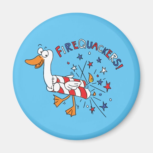 Aimant Drôle 4 juillet canard mignon enfants (Devant)