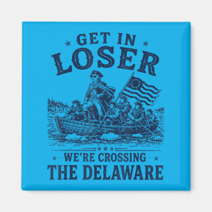 Aimant Drôle 4 juillet croisant le Delaware patriotique